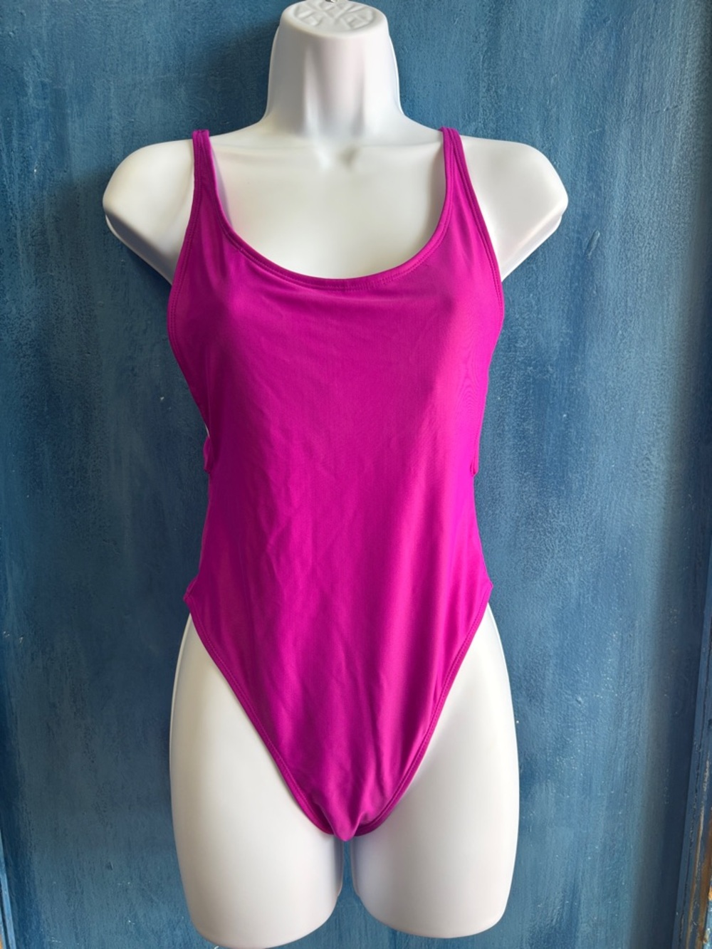 Women’s Fuchsia One-Piece Swimsuit - Classic Scoop